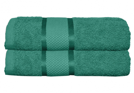 Textile & Decoratiuni - Prosop de baie 70x130 cm, bumbac, densitate 400 g/mp, Verde inchis