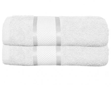 Textile & Decoratiuni - Prosop de baie 70x130 cm, bumbac, densitate 400 g/mp, Alb