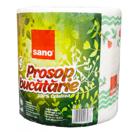 Consumabile de hartie - Rola prosop hartie 4 straturi Sano 550 g