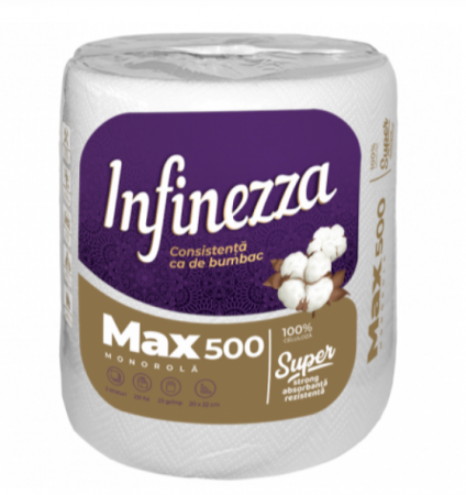 Prosoape de hartie si servetele - Prosop hartie monorola Infinezza Max 500, 2 straturi, 231 foi,90016721