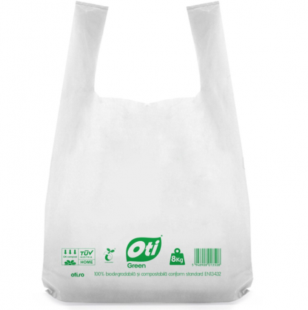 Folii si pungi alimentare - Pungi biodegradabile cf standard EN13432, 53x60cm, 8kg, 50 buc./set