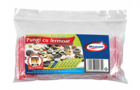 Curatenie - Pungi cu fermoar Misavan, 5*7cm, 100 buc/ set, 1401