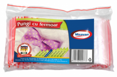 Curatenie - Pungi cu fermoar Misavan, 7*11cm, 100 buc/ set, 1403