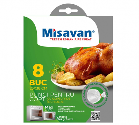 Curatenie - Pungi pentru copt Misavan, 8 buc, 25*38cm - 2501