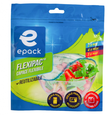 Curatenie - Capace flexibile reutilizabile Epack Flexipac, 9 buc