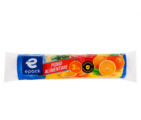 Folii si pungi alimentare - Pungi pentru păstrarea alimentelor 3L/3KG 100buc/rola