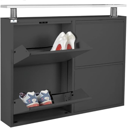 Pantofar Slim cu 4 Usi Orizontale si Polita [4]