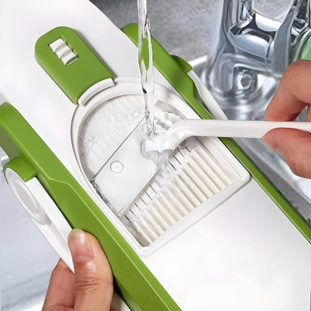 Mandolina de bucatarie multifunctionala, safe mandoline slicer, chopper profesional legume, 30+ presetari, container inclus, verde [1]