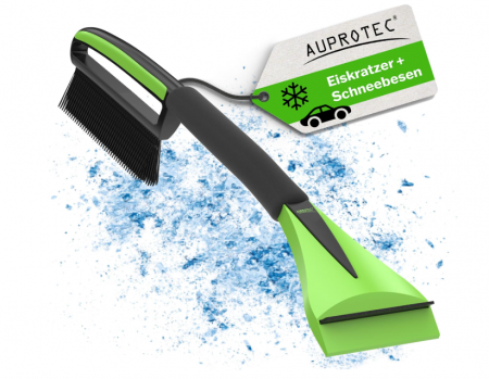 Intretinere si cosmetica auto - Răzuitor gheață auto AUPROTEC Comfort – mâner antiderapant, negru-verde