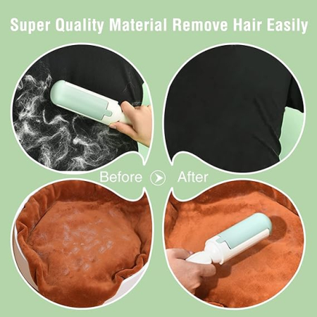 Set 2 role reutilizabile pentru scame si par de animale, perie pet hair remover pentru haine, covor si canapea [4]