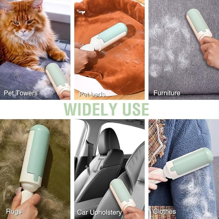Set 2 role reutilizabile pentru scame si par de animale, perie pet hair remover pentru haine, covor si canapea [2]