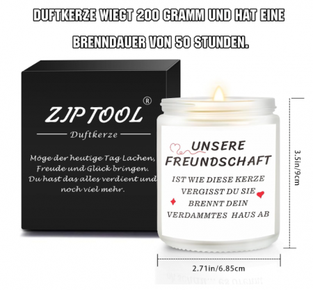 Lumanare parfumata în borcan de 200 g, cu esențe delicate de lavandă și vanilie – cadoul ideal, perfect pentru momente de relaxare. [4]