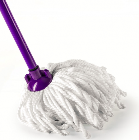 Rezerva mop bumbac OTI cu montura mov si fibre albe, 150 g [2]