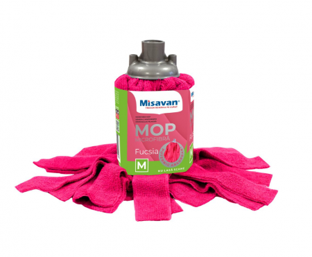 Maturi, mopuri si galeti - Rezerva mop Misavan, microfibra, Fucsia, marime M - 90016219