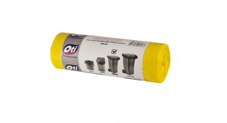 Saci Menajeri OTI pentru Colectare Selectiva, Plastic/Metal, Capacitate 120L, 70x110 cm, 10 Buc/Rola, Culoare Galbena, Articole Menaj [2]