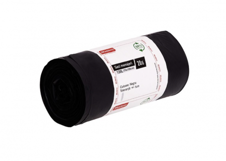 Saci menajeri 120L, Madero, negri (LDPE), 20buc/rola [2]