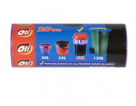Saci SOLID, 60L XL, violet, 20 buc./rola [1]