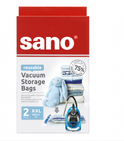 Saci vacuum pentru depozitare, XXL, 90x55 cm, 2 buc [0]