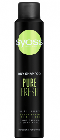 Sampon - Sampon uscat Syoss Pure Fresh pentru scalp sensibil, 200 ml