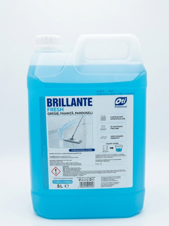 Dispensere - Brillante Fresh Detergent Pardoseli 5L, Solutie Curatare Gresie si Faianta, Uscare Rapida, Fara Urme, Miros Proaspat