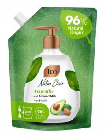 Sapunuri - Sapun lichid TEO, Avocado & Almond Milk, 500 ml