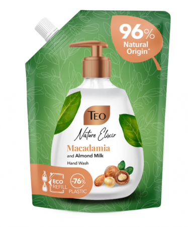 Sapunuri - Sapun lichid TEO, Macadamia & Almond Milk, 500 ml