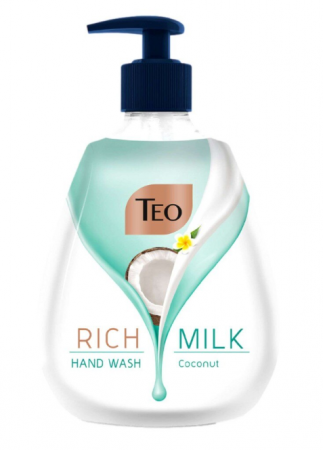 Sapunuri - Sapun lichid TEO, Rich Milk Coconut, 400 ml