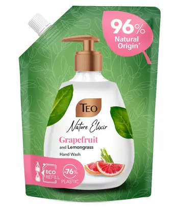 Sapunuri - Sapun lichid TEO, Pink Grapefruit & Lemongrass, 500 ml