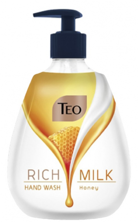 Sapunuri - Sapun lichid TEO, Rich Milk Delicate Honey, 400 ml