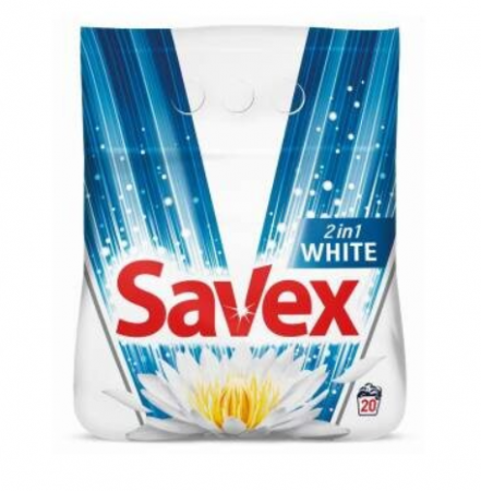 Detergent Rufe - Detergent pudra SAVEX 2 kg, automat, White