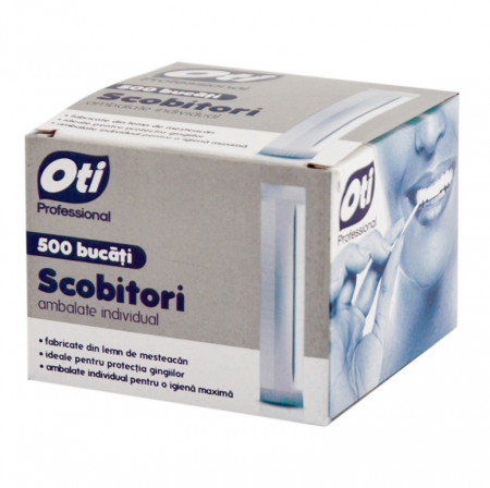 Scobitori din lemn de mesteacan, ambalate individual, 500 buc./cutie [1]