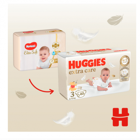 Scutece Huggies Extra Care 3 Jumbo, 6-10 kg, 40 buc [2]