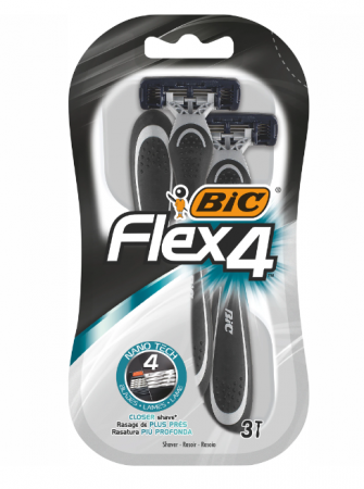 Aparate de ras clasice - Aparat de ras BIC Flex4, Barbati, 3 buc