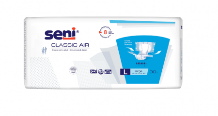 Produse incontinenta - Scutece pentru adulti Seni Classic Air Large, 30 buc