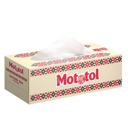 Consumabile de hartie - Servetele faciale, 2 str, 150 buc/cutie Mototol