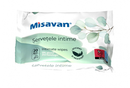 Servetele umede - Servetele umede intime Misavan, 20 buc - 11053