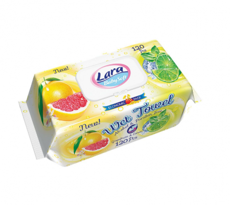 Servetele umede - Servetele umede Lara, Grapefruit, 120 buc - 90021411