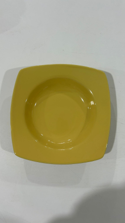 Serviciu de masa complet 30 piese, pentru 6 persoane, Portelan, Design Modern Galben, Farfurii Intinse, Adanci, Desert si Set Cesti cu Farfuriute [8]