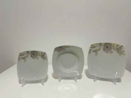 Serviciu de Masa pentru 12 Persoane, 44 piese rotund, Apulum, floare gri [5]