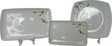 Serviciu de Masa pentru 12 Persoane, patrat, Apulum, Floare de colt [5]