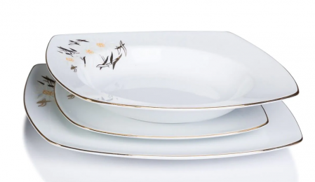 Serviciu de Masa pentru 12 Persoane, patrat, Apulum, Floare de colt [1]