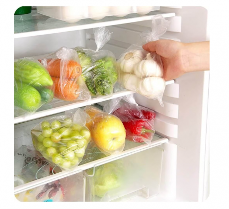 Set 100 Pungi Alimentare OTI SOLID 2Kg, 350x250 mm, Punga din Plastic pentru Congelarea Alimentelor [1]