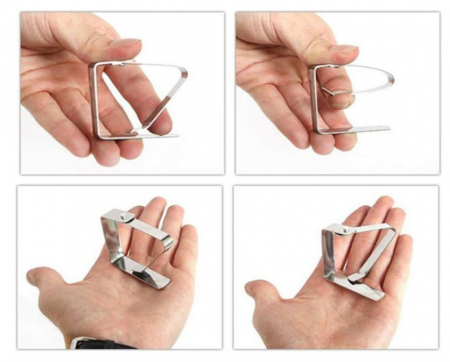 Set 12 clipsuri inox pentru față de masă – ajustabile pentru grosimi până la 7 cm [3]