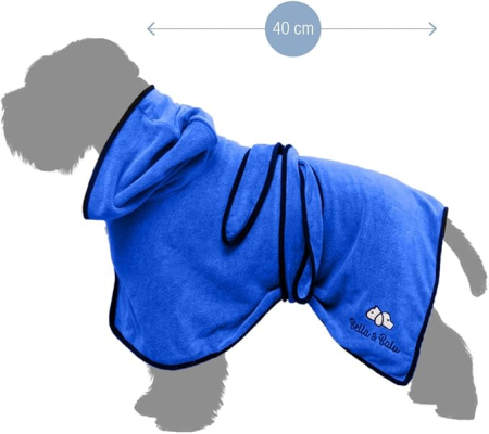 Incaltaminte - Halat pentru câini Bella & Balu din microfibră – prosop absorbant pentru uscare rapidă după baie, plimbare sau înot, mărimea S