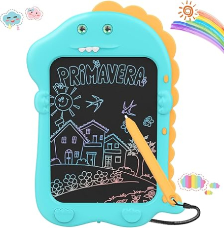 Lichidare Stoc - Tabla LCD pentru copii, colorata, magnetica, reutilizabila, jucarie educativa pentru scris si desen, 8.5 inch, pentru copii 3-6 ani, baieti si fete