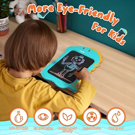 Tabla LCD pentru copii, colorata, magnetica, reutilizabila, jucarie educativa pentru scris si desen, 8.5 inch, pentru copii 3-6 ani, baieti si fete [1]
