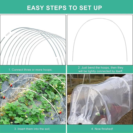 Set arcuri suport pentru solar gradina, Garden Greenhouse Hoops, tunel plante, structura mini sera [3]