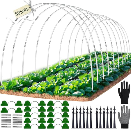 Bricolaj - Set arcuri suport pentru solar gradina, Garden Greenhouse Hoops, tunel plante, structura mini sera