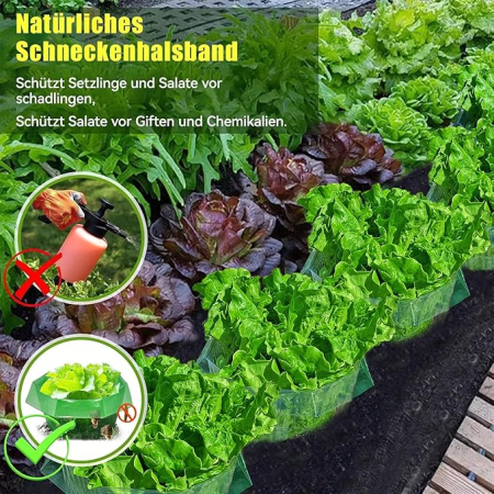 Set 20 inele protectie melci Sunshine Smile, coliere plastic pentru plante de gradina [3]