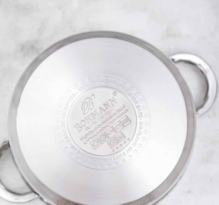 Set oale 6 piese Bohmann, (2.6L, 3.6L, 4.5L), inductie, cu capac sticla, Inox [3]